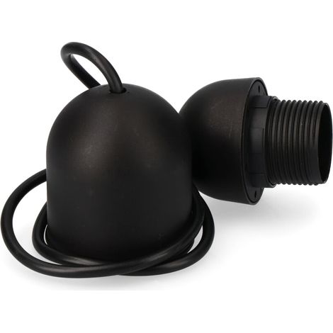 Suspension avec douille E27 noir 1 mètre EDM EDM E44311 (1/4)