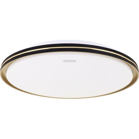 Plafoniera LED Struhm Fiesta rotonda Ø42cm nero oro 24W