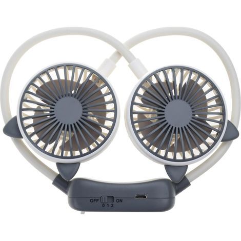 Tragbarer Nackenventilator mit 2 Geschwindigkeitsstufen, USB-aufladbar, leise, ideal für Outdoor-Sportarten. (1/3)