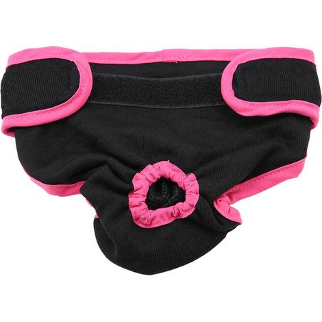 Culotte Sanitaire pour Chienne, Couche Hygiénique Chiot - Noir Taille M (1/5)
