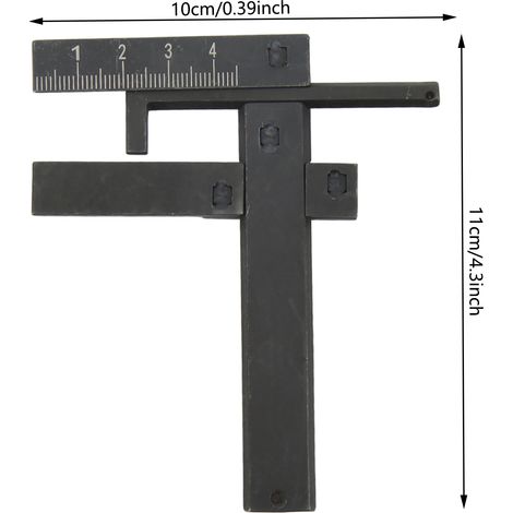 Ortviai Jauge de Niveau de Flotteur pour Carburateur en Acier, Échelle Métrique 0-40 mm, Réglable, Compatible KEIHIN, MIKUNI (1/4)