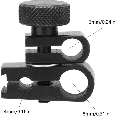 Serre-joint rotatif à queue d'aronde en acier tungstène pour comparateur à levier à manchon 8 mm 6 mm 4 mm 1 pièce (1/5)