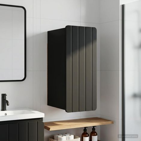 vidaXL Armario de pared para baño ZWOLLE Negro 30 x 31 x 63 cm (1/5)
