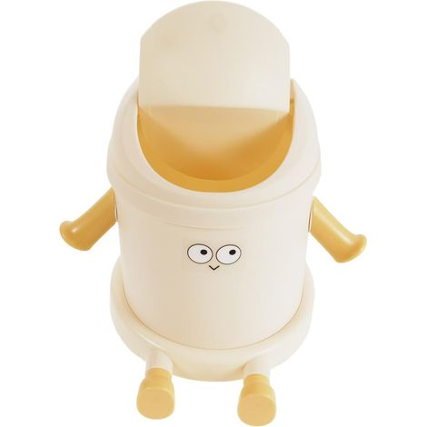 Mini Poubelle de Bureau Compacte et Design pour Ordre Poubelle de Table Pratique avec Couvercle pour Usage Domestique Petite Corbeille de Comptoir Facile à Vider (1/5)