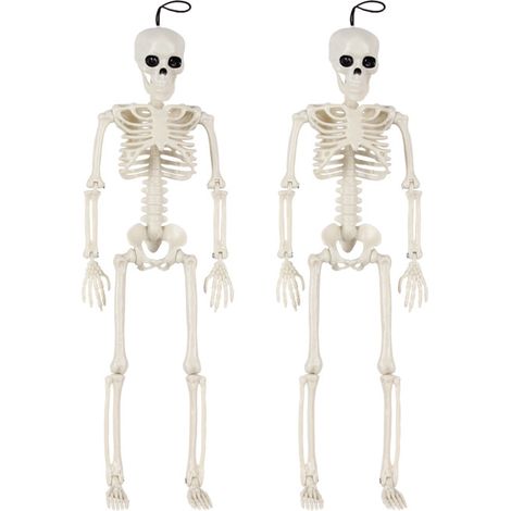 Zwei 40 cm große Halloween-Dekorationsfiguren können mit einem Verbindungsstück aufgehängt werden. (1/5)