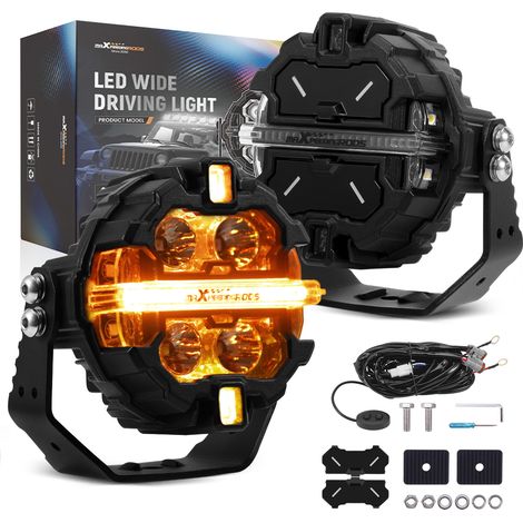 2x Luce LED Crosshair da 3,5" per illuminazione ausiliaria fuoristrada 19200LM