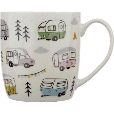 Mug en porcelaine - PUCKATOR - Caravane - 300 ml - Micro-ondes - Lave-vaisselle (1/4)