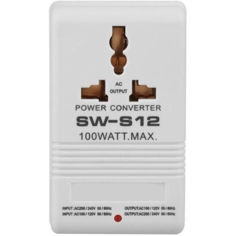 Ej.Life Reiseadapter Spannungswandler 100 W 110V / 120V zu 220V / 240V Aufwärts- und Abwärts Transformator,für Verschiedene Länder(CN-Standardstecker) (1/5)