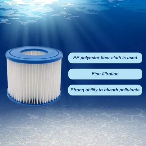 YanBan Lot de 6 filtres à Cartouche pour Best-Way Spa, Taille VI, Cartouche filtrante de Rechange Compatible avec Lay-Z-Spa, Miami, Vegas, Palm Springs, Paris Monaco (1/4)