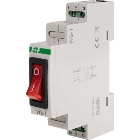 Interruptor de dos posiciones con luz indicadora roja WB-1R