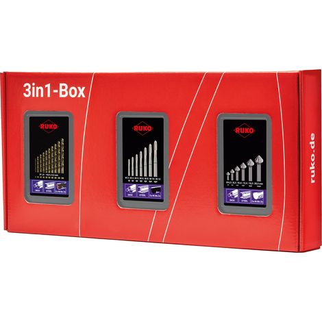 RUKO 3en1-Box HSS-Co 5 - Forer, couper, chanfreiner - Kit complet pour le taraudage – 131005 (1/5)