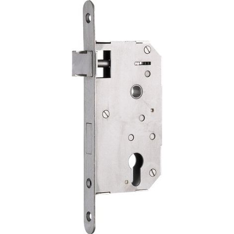 Thirard – Boîtier de serrure encastrable à cylindre pour porte d'entrée droite – Axe 50mm – Inox – Mécanisme à 1 tour – Gâche plate inox (1/3)