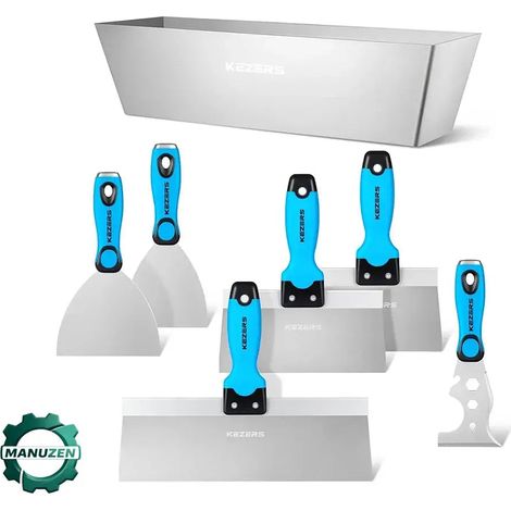 Manuzen - Kit de couteaux à enduire inox — 5 ou 7 pièces, 3 à 12 po — 5 pièces (SK-5) (1/5)