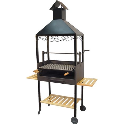 IMEX-71510 Barbacoa chimenea ruedas elevador y parrilla inox [imex-71510]