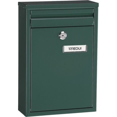Buzon Exterior 320X220X80Mm Vertical Arregui Acero Verde Zaguan E5753 (1/5)