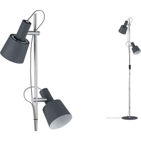 Paulmann Neordic Haldar 79690 Stehlampe LED E14 40 W Dunkelgrau, Chrom (matt) (1/5)