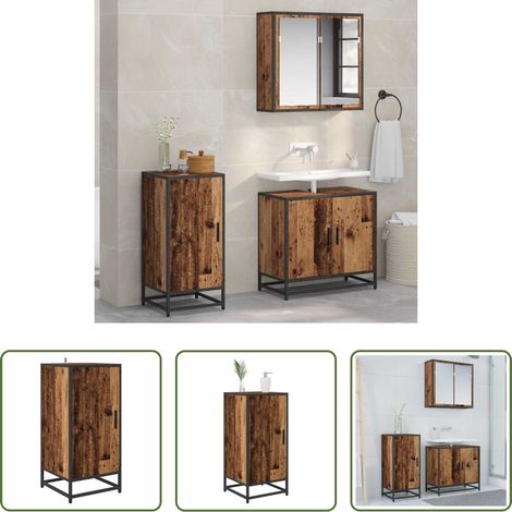 vidaXL Buffet salle à manger - Buffet Bois ancien 35,5 x 35 x 76 cm (1/5)
