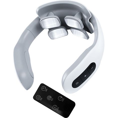 Massaggiatore elettrico a impulsi a bassa frequenza per collo e spalle, ricaricabile tramite USB, ideale per l'uso in casa e in ufficio - AquaForge (1/5)