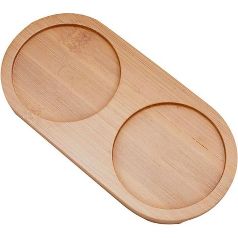 Distributeur savon + plateau bambou – comptoir salle de bain/cuisine – organiseur bijoux/parfum/cosmétiques (1/5)