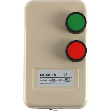 Magnetic Starter Magnetic Motor Starter Motor Protector 220/240v 4kw Single Phase Motor Front Button Type Suitable for Air Compressor with Rocker Switch Type (1/5)