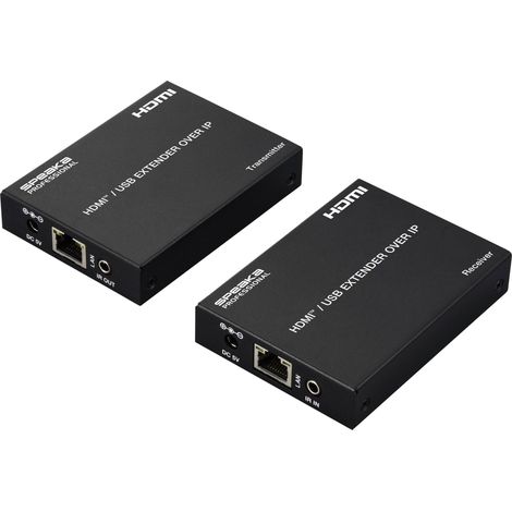 SpeaKa Professional SP-HDE-350 HDMI™ câble réseau RJ45 fonction KVM (clavier, souris, pavé) 150 m (1/5)