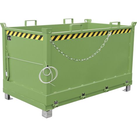 Bauer Klappbodenbehälter FB 1500, lackiert, Resedagrün