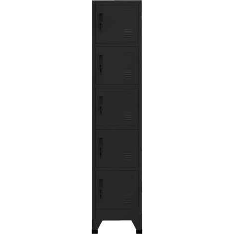 Armoire à casiers Noir 38x40x180 cm Acier