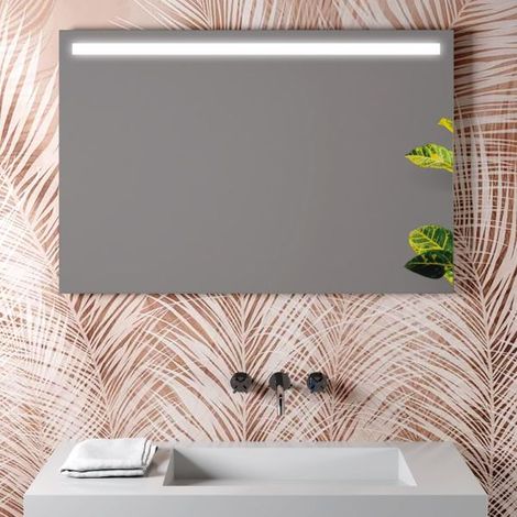 Specchio da bagno illuminato a led luce naturale cm 60x90 MOBO