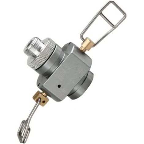 Valve gonflable à gaz portable pour réchaud de camping propane adaptateur argent cuivre (1/5)
