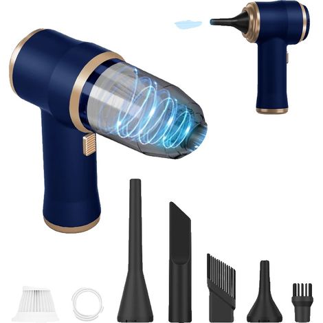 Auto Blasstaubsauger, Starke Saugkraft, Tragbares Design, Marineblau (1/2)