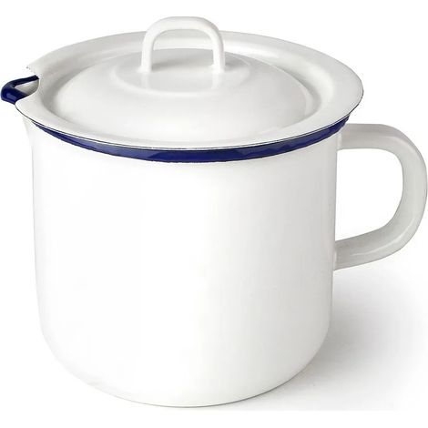 Bollitore per latte ibili vintage blanca con coperchio manico ergonomico (1/2)