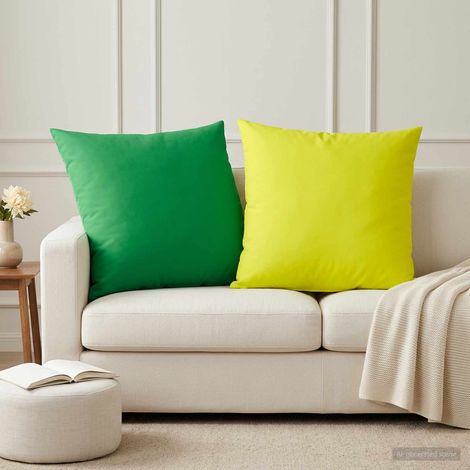 Housse de coussin 2 pcs HEERLEN Vert 65 x 65 cm Polyester (1/5)