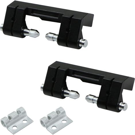 Bisagra para armario plegable - bisagra central para armario de distribución, armario de control, alta capacidad de carga, reforzada y endurecida, 2 piezas (material de aleación de zinc negro cl201 -  (1/5)