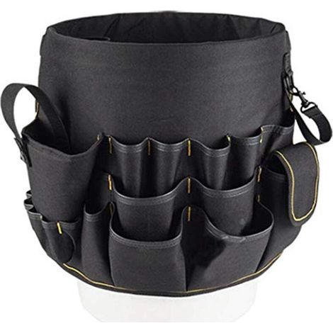 Organizzatore per secchio portautensili, contenitore in tela con 56 tasche per organizzare gli attrezzi. (1/5)