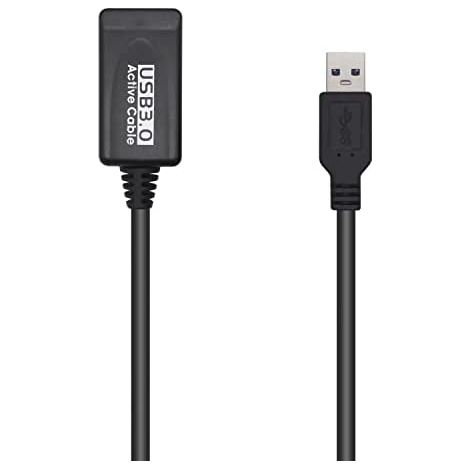 Aisens - usb 3.0 câble de rallonge avec amplificateur, type a/m-a/h, noir, 5.0m (1/3)
