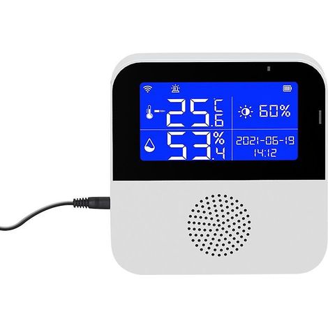 Tuya Smart WiFi Temperatur- und Feuchtigkeitssensor für Zuhause, Büro, Hotel, Multifunktional