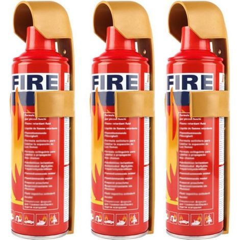 Lot de 3 extincteurs à mousse simples 500ml pour maison, cuisine, voiture, portables mini légers