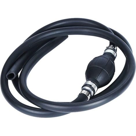 KATSU Pompe à Siphon à Essence à Transfert Manuel avec Tuyau en Caoutchouc de 8mm x 1,9m Tuyau Gaz Carburant Pompe pour Moteur de (1/4)