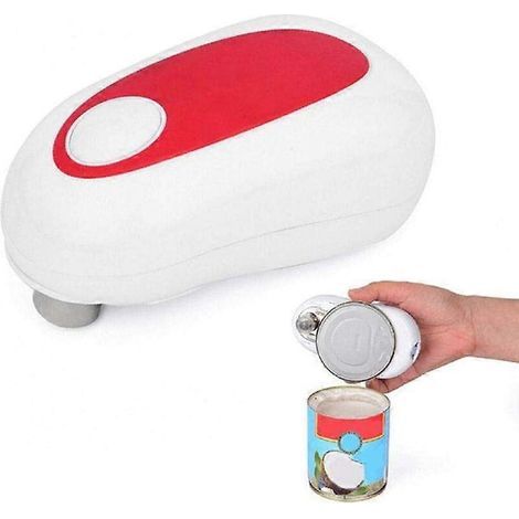 Ouvre-boîtes électrique, ouvre-bocaux automatique à une touche, ouvre-bocaux et récipients multifonctions pour toutes les boîtes de conserve, bocaux et contenants en verre. (1/5)