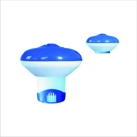 Doseur Flottant Chlore - 1 Unité - Plastique Robuste - Réglage Précis - Piscine Et Jacuzzi - Pour Comprimés 20 G
