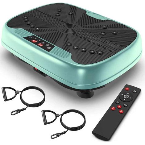 Plateforme vibrante fitness pour entraînement du corps entier, vitesse réglable 1 à 99, 2 bandes de résistance, compacte, antidérapante - CHICFURN (1/5)