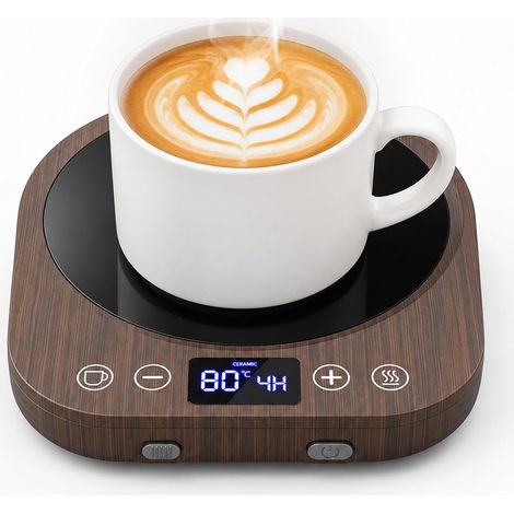 Scaldatazze elettrico aggiornato con 3 impostazioni di temperatura e spegnimento automatico da 1 a 9 ore, scaldatazze per caffè, tè, cioccolata calda e latte, per ufficio (A1) (1/5)