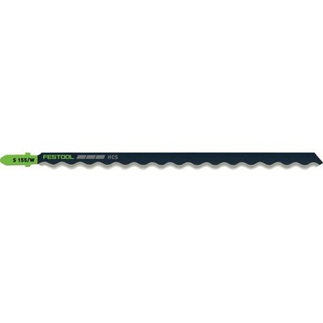 Festool – Lame de scie sauteuse 155 mm – Lot de 3 lames en acier HCS – Pour matériaux isolants – Coupes nettes et précises