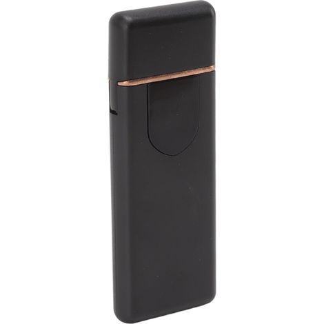 Briquet électronique tactile à double allumage USB, accessoire pour cigarette, noir (1/5)