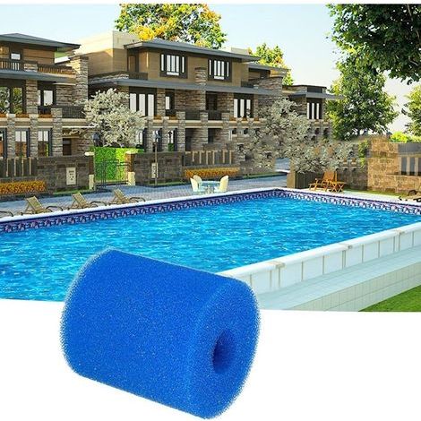 1pcs 93x30x102 MM réutilisable piscine lavable filtre éponge bleue éponge de nettoyage colonne piscine filtre coton (1/2)