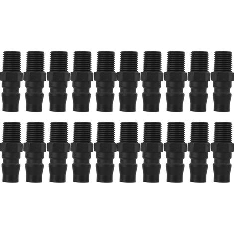 Raccord rapide pneumatique autobloquant en plastique/acier de type C, filetage extérieur PM G1/4" G3/8" G1/2" G1/4" (1/5)
