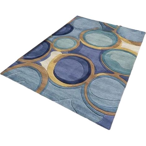 Tapis De Salon - Imprimé Style Européen Américain - Polyester Antidérapant - Pour Intérieur Résidentiel - 80x160 Cm (1/5)