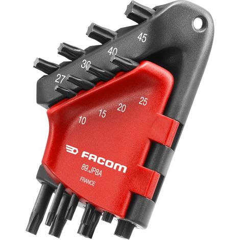 Facom 89.JP6 Stiftschluessel Torx, im Halter, 6-tlg