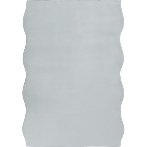 Tappeto Moderno per Soggiorno, Corridoio e Ufficio in Casa in Ecopelliccia Grigio Chiaro a Pelo Lungo 160 x 230 cm Dawa (1/5)