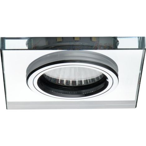 Vetro argento - incastrabile - 90x90mm - GU10 (1/3)